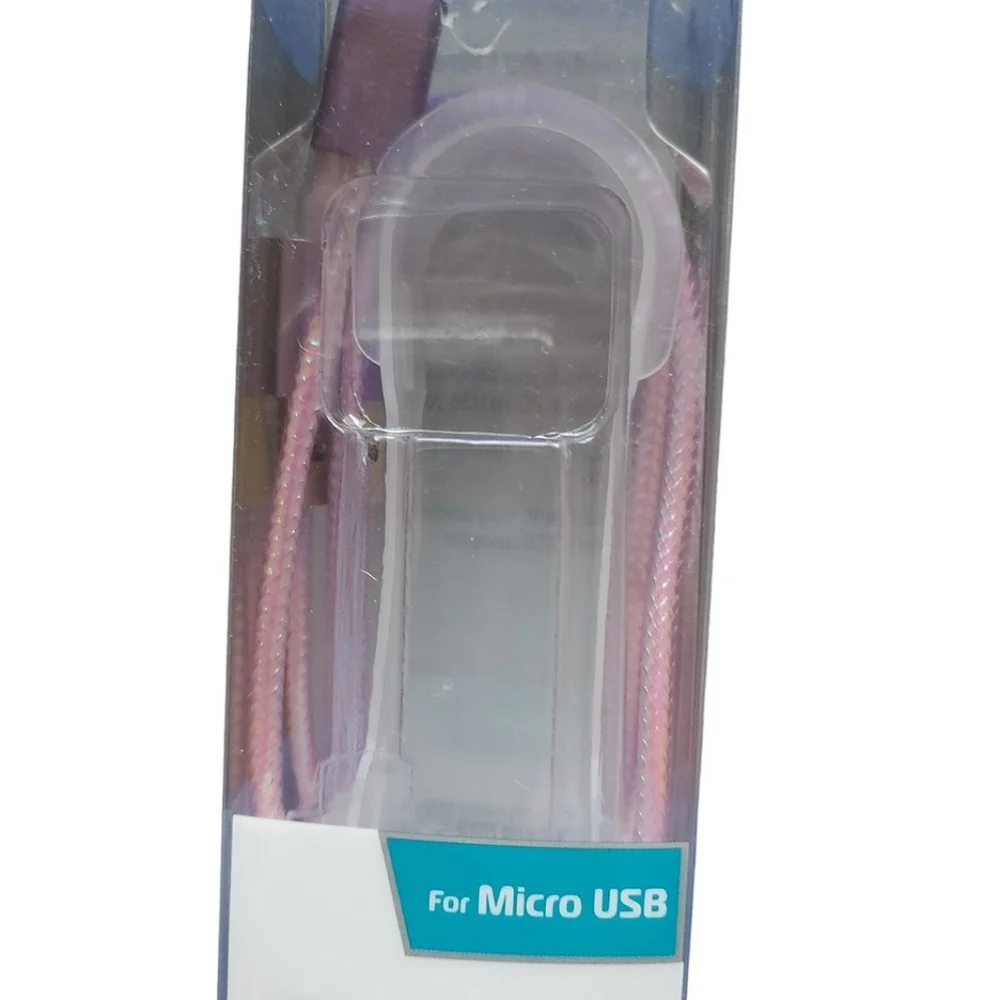 Z Gear Purple Micro B USB Cable 8 Feet Braided Cable Tangle Resistant Fast Chg